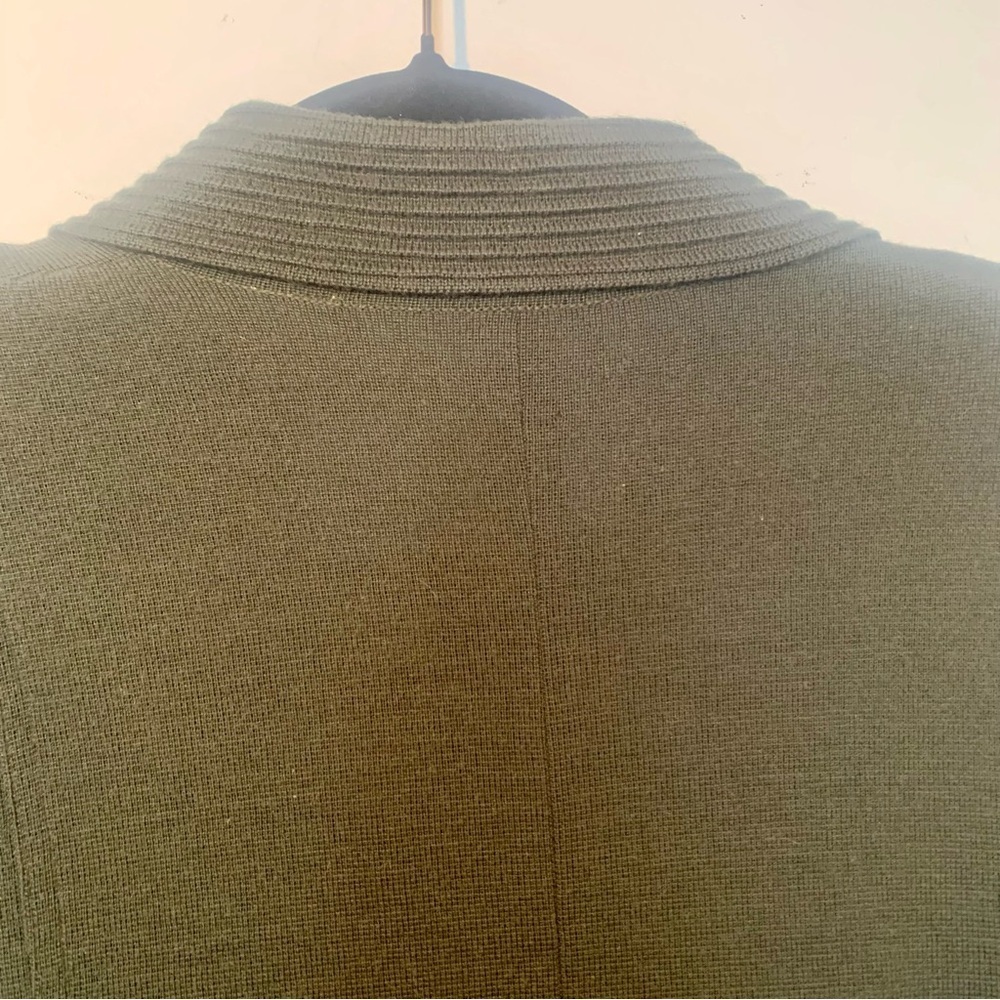 Vintage Dana Bachman 100% Wool Hunter Green Long sleeve Dress Size Medium - Picture 8 of 9